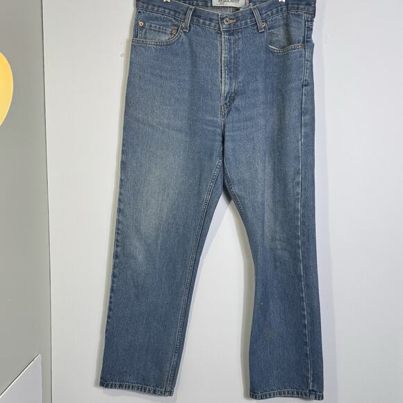 Levi’s 505 Men’s Jeans 36x30 Blue Regular Fit Straight Leg Denim Made in Lesotho - Picture 2 of 12